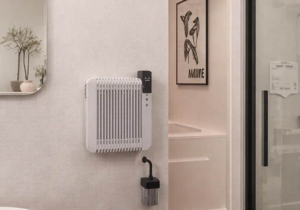 Grzejnik montowany na ścianie w łazience