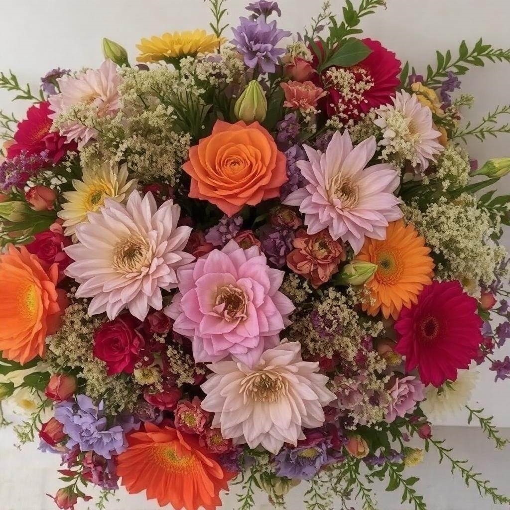 Kreatywne połączenie kwiatów w bukiecie ślubnym