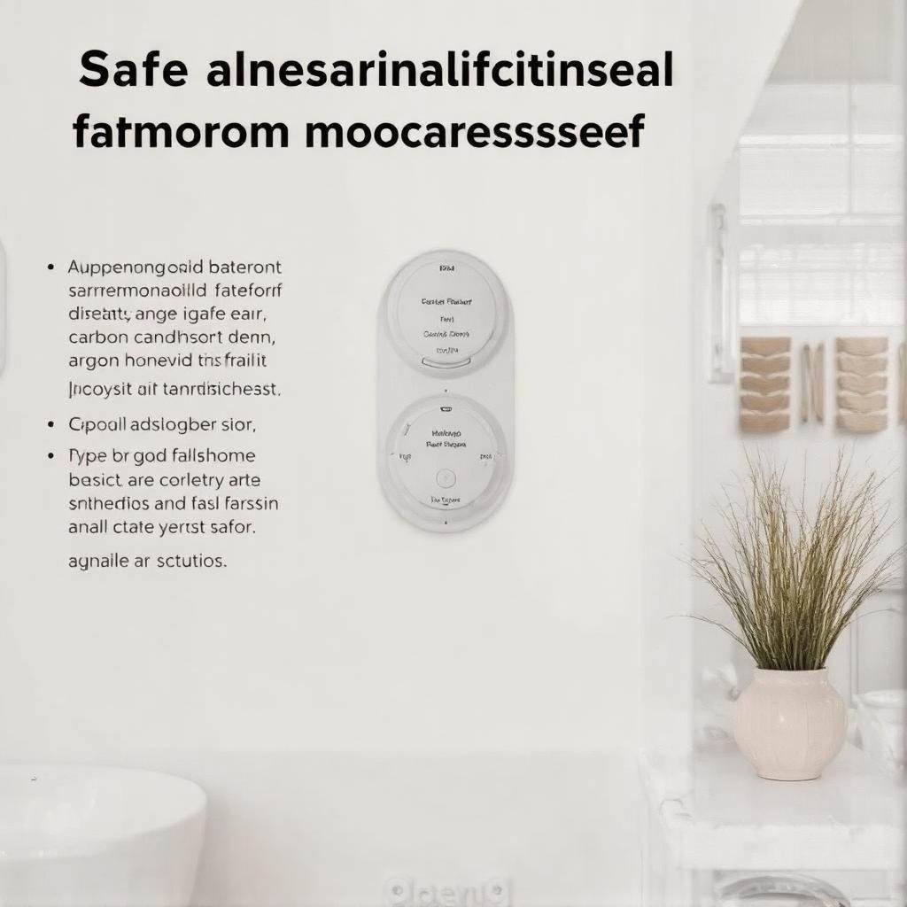 Nowoczesna łazienka z detektorem czadu