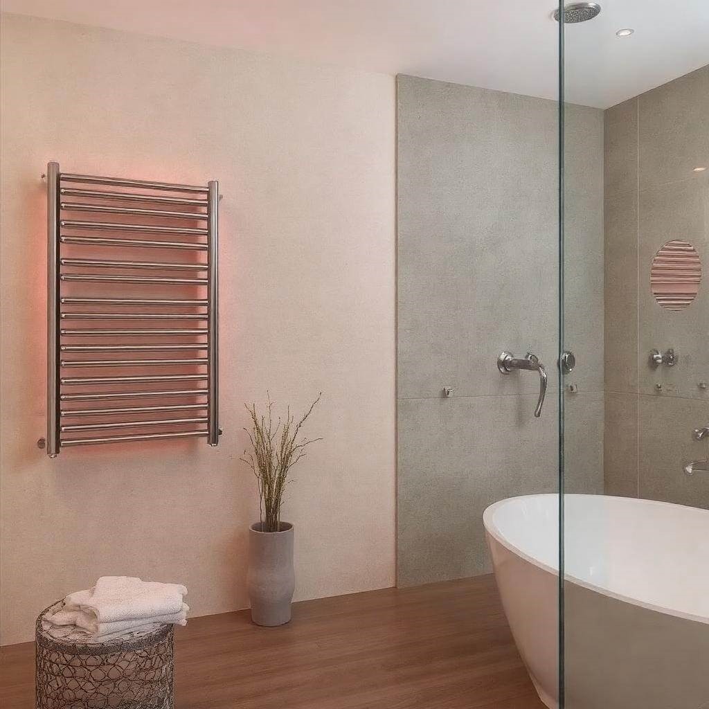 Nowoczesny grzejnik w minimalistycznym wnętrzu