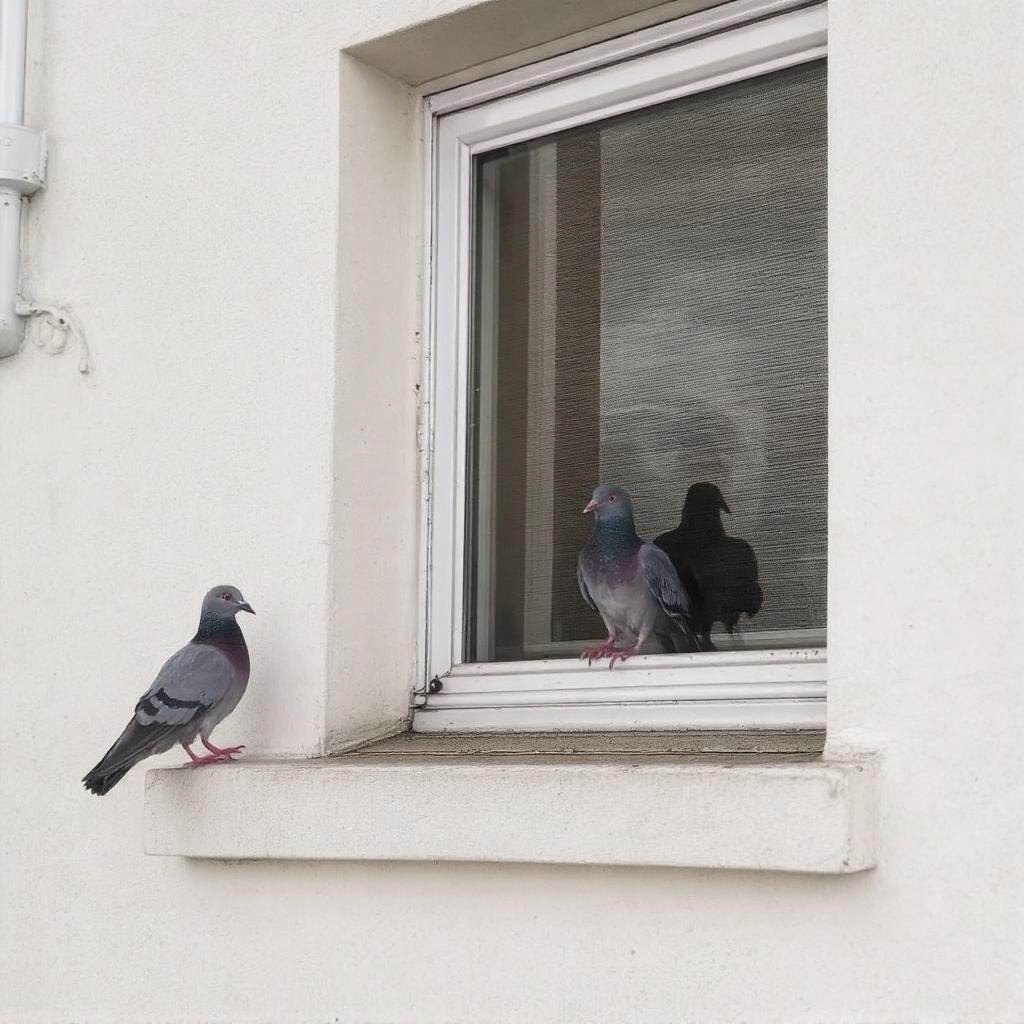 Peaceful residential area with bird protection measures