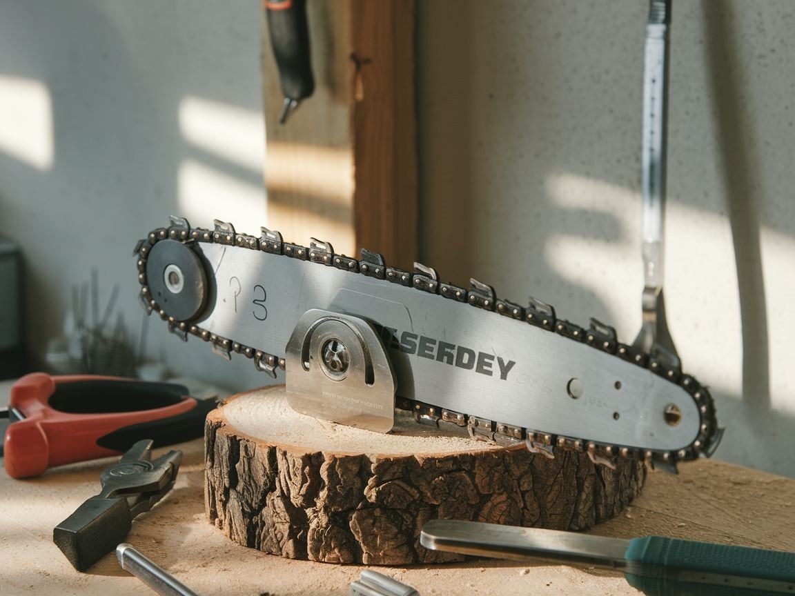 0Specjalista skracający łańcuch do piły mechanicznej