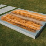 Betonowa imitacja drewna na tarasie