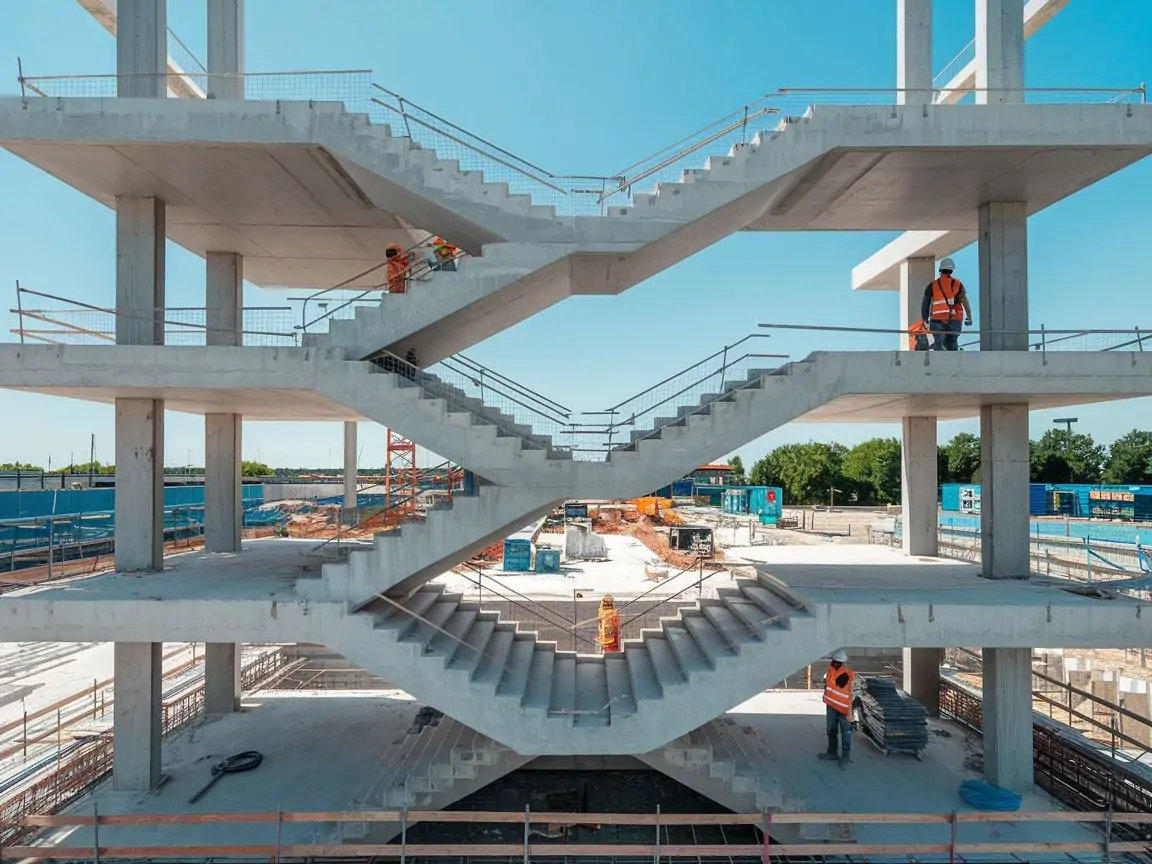 Cena robocizny przy budowie schodów betonowych