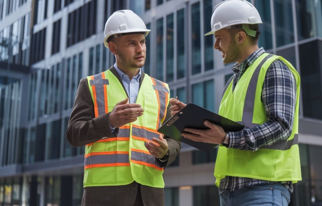 Inspekcja uszkodzonej elewacji budynku