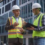 Inspekcja uszkodzonej elewacji budynku