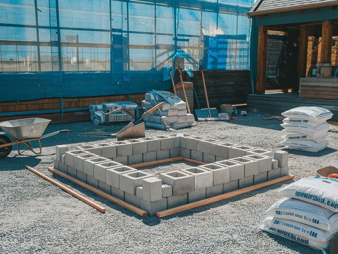 Konstrukcja fundamentu ogrodzenia z pustaków łupanych