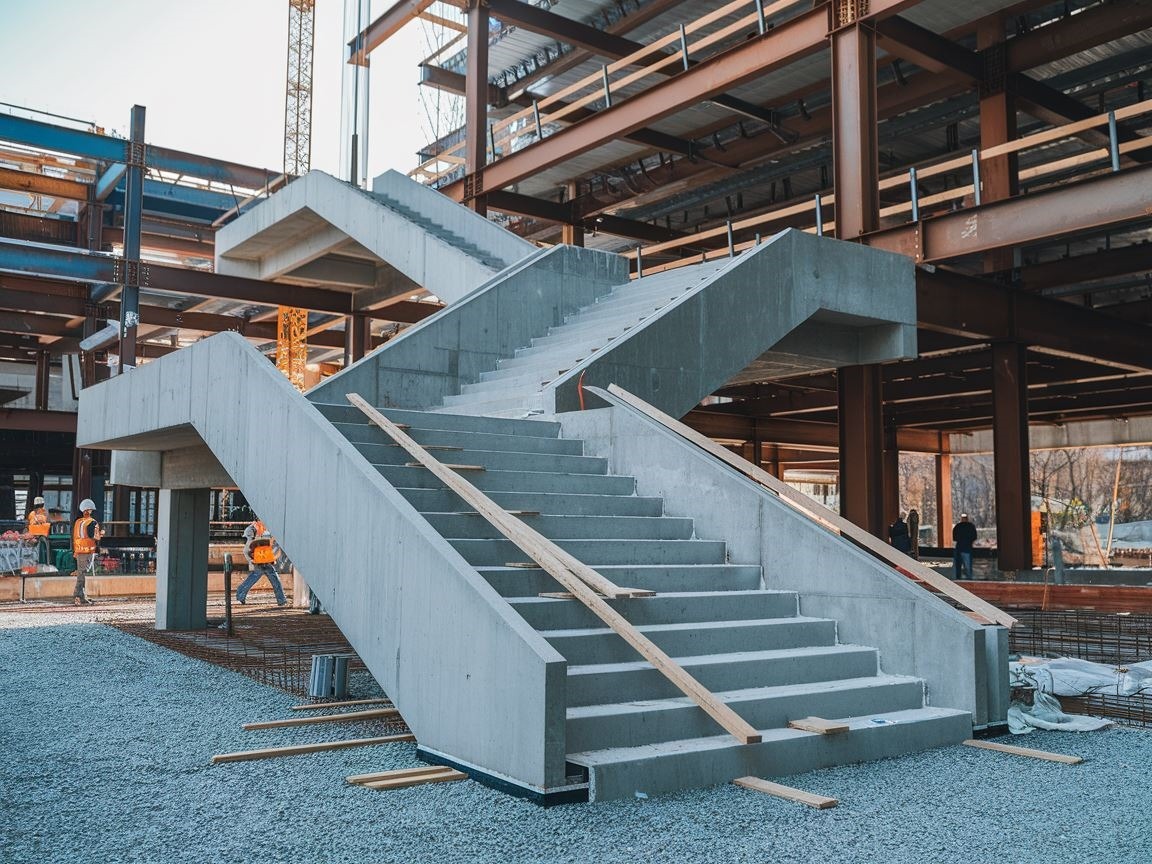 Koszt robocizny przy schodach betonowych na zewnątrz