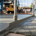 Listwa wygładzająca do betonu w użyciu