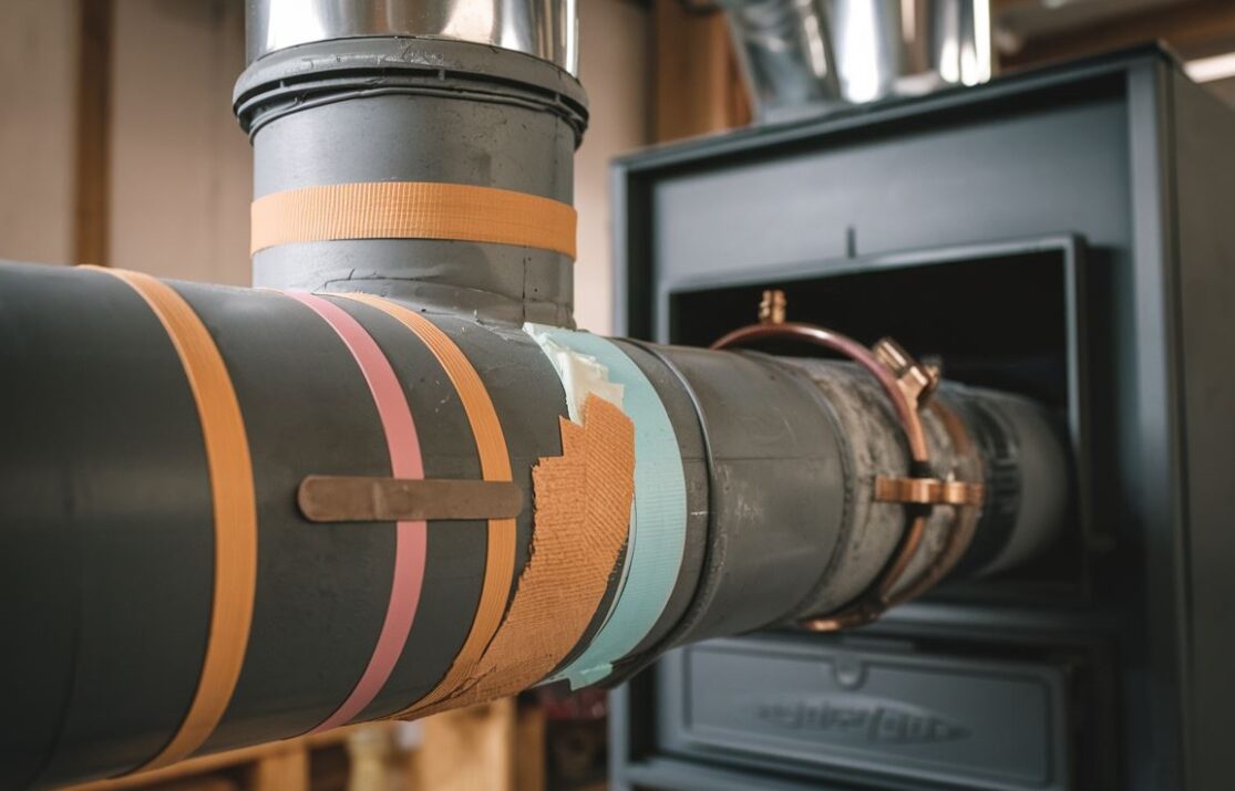 Narzędzia i materiały do uszczelniania rur pieca