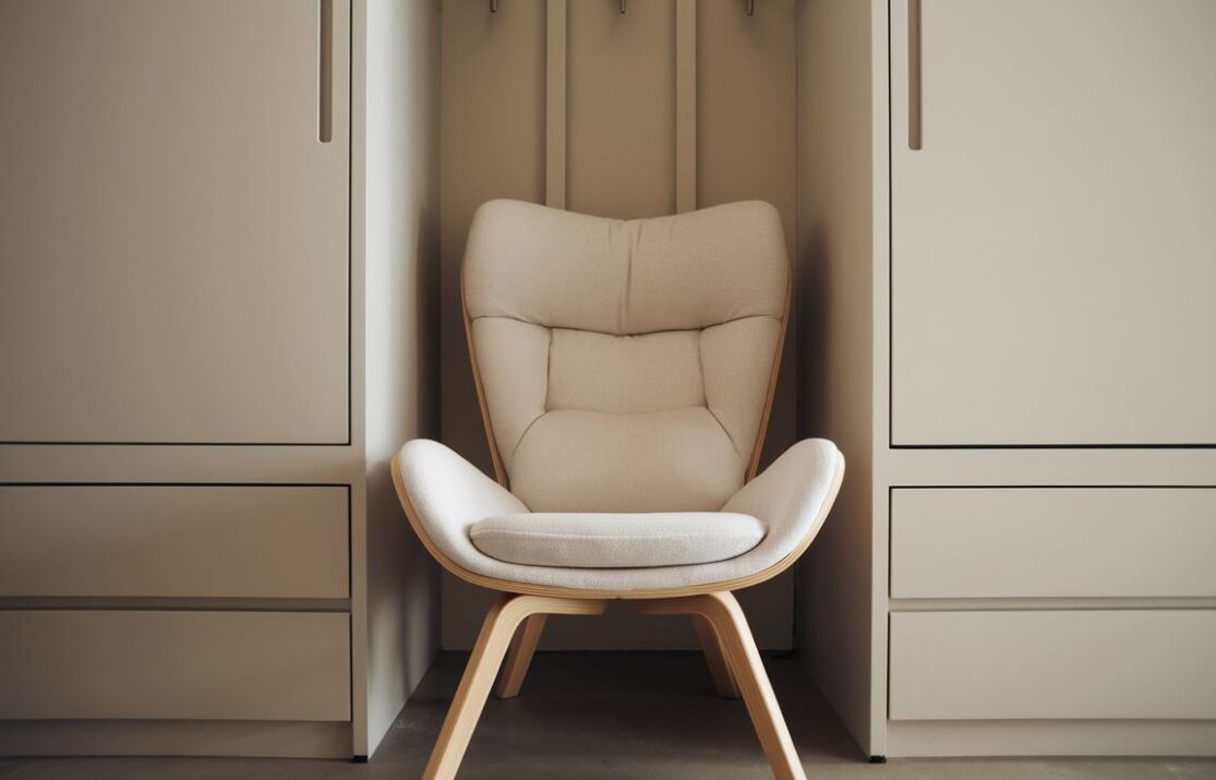 Nowoczesne krzesło do małego przedpokoju