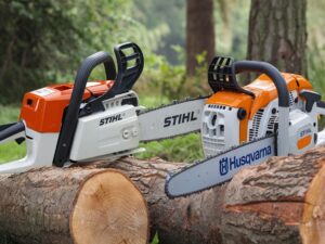 Pilarka spalinowa Stihl gotowa do pracy