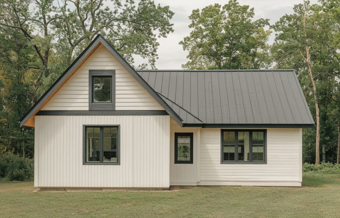 Projekt domu parterowego z dachem nachylonym o 35 stopni