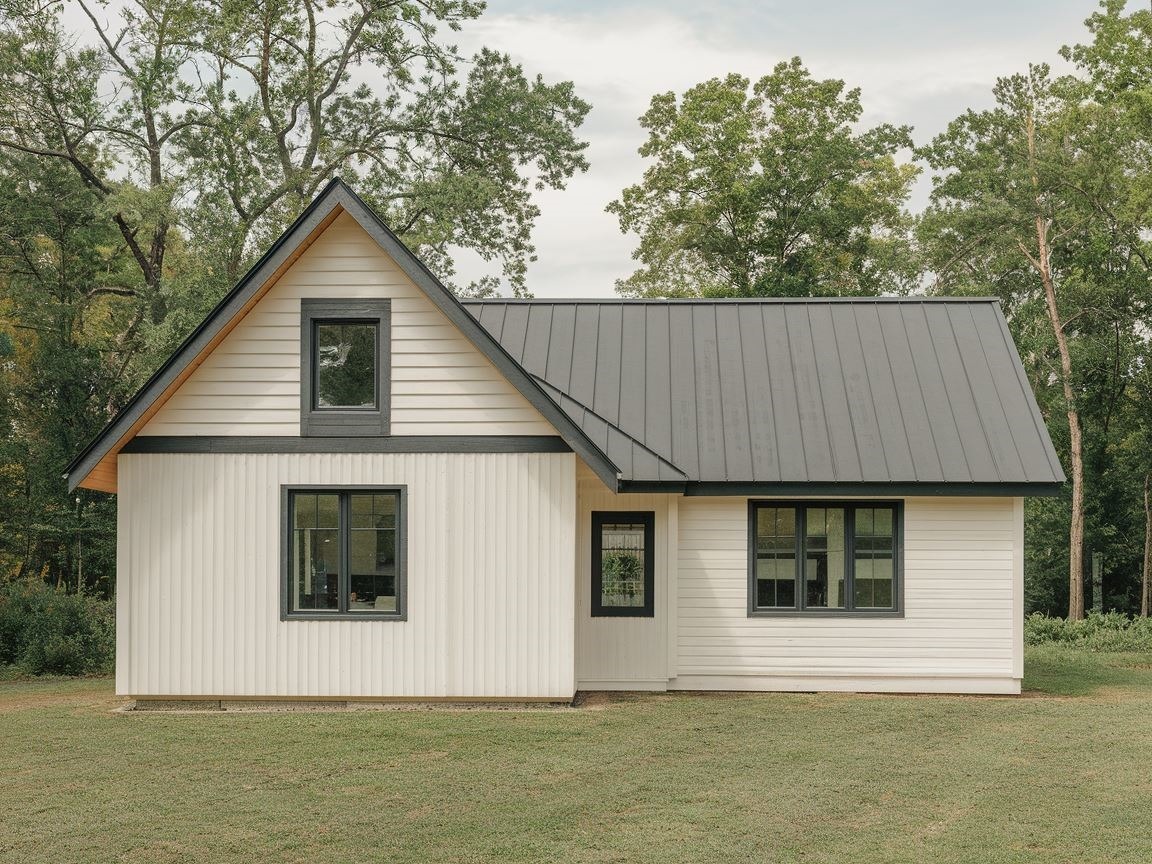 Projekt domu parterowego z dachem nachylonym o 35 stopni