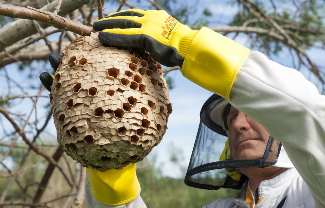 Sprzęt ochronny przy usuwaniu gniazda szerszeni