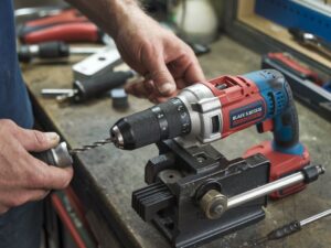 Warsztat z narzędziami i wiertarką Black & Decker