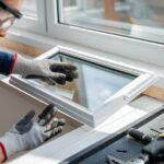 Widok na narzędzia i materiały potrzebne do wymiany szyby