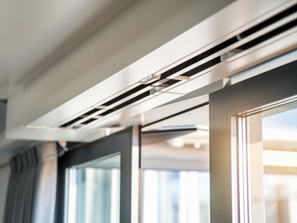 Zbliżenie na okno z nawiewnikiem bezinwazyjnym