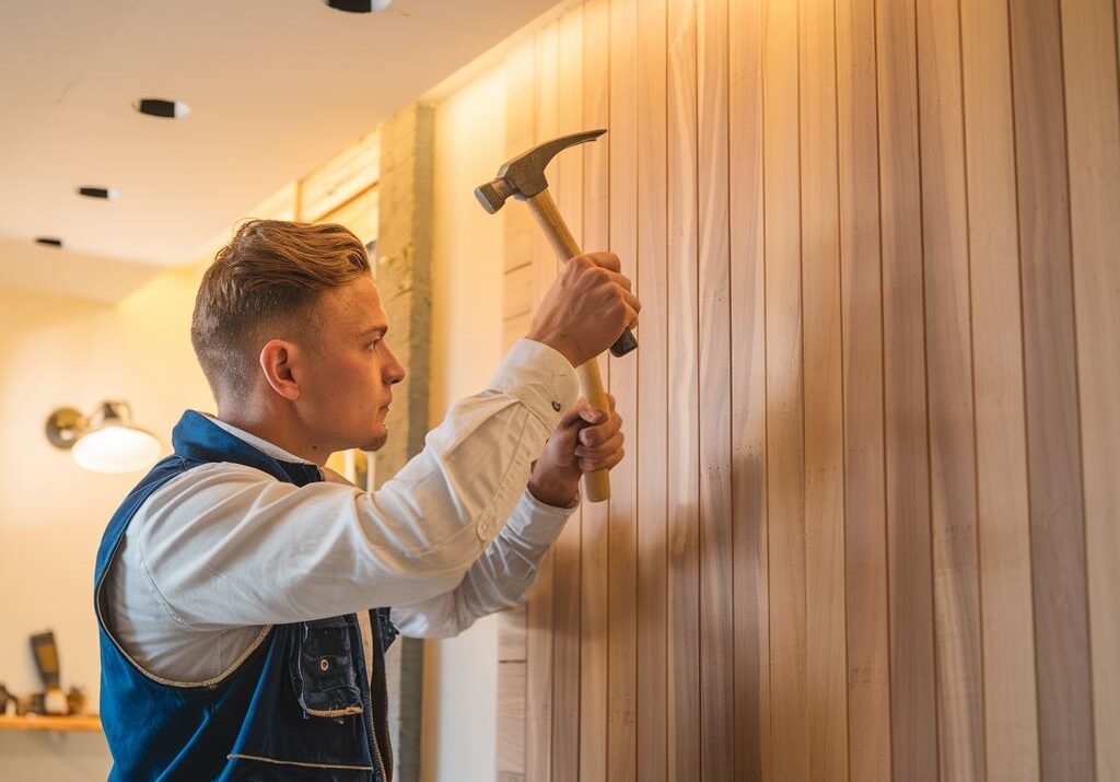 instalacja boazerii w domu