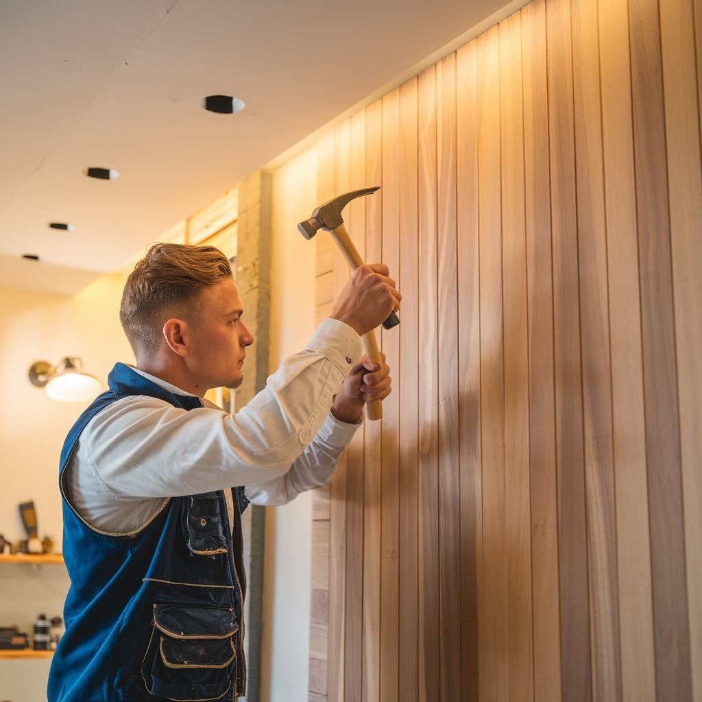 instalacja boazerii w domu