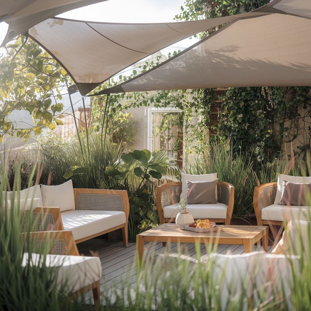 rośliny cieniujące taras