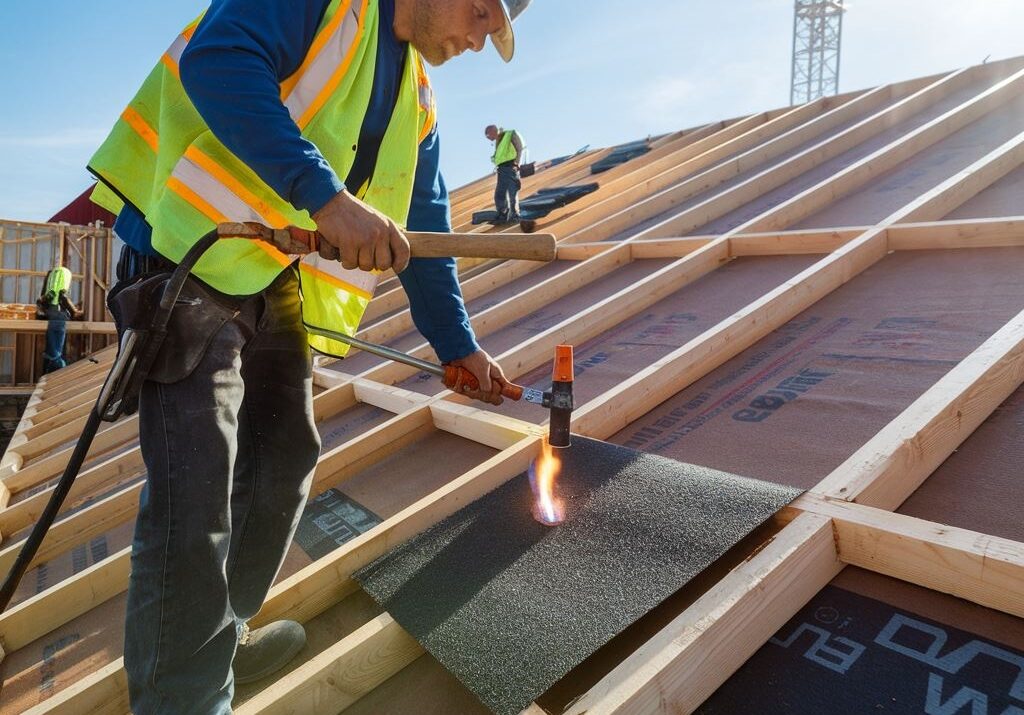 Papa bitumiczna na konstrukcji drewnianej