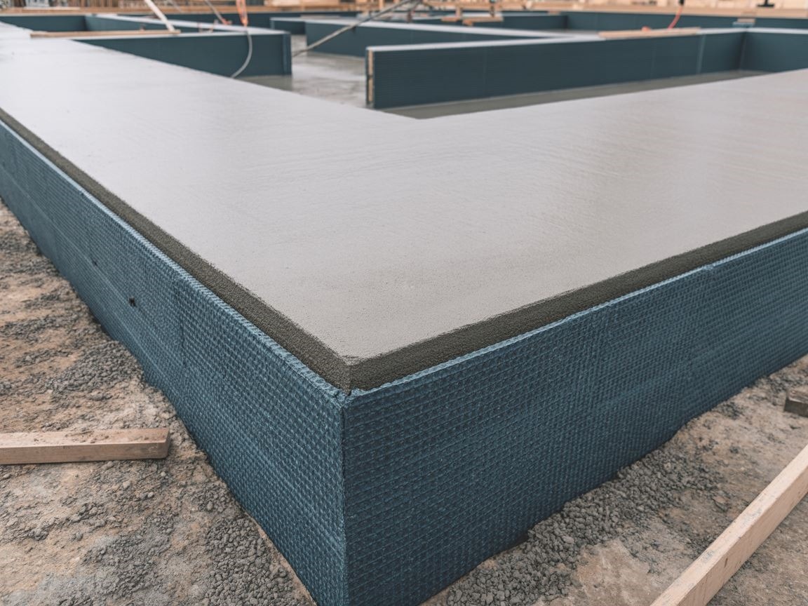 beton wodoszczelny z kroplami wody