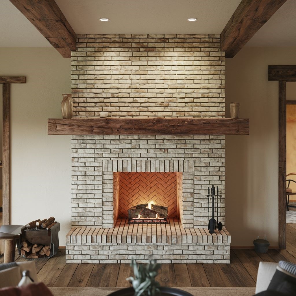 ceglana obudowa kominka