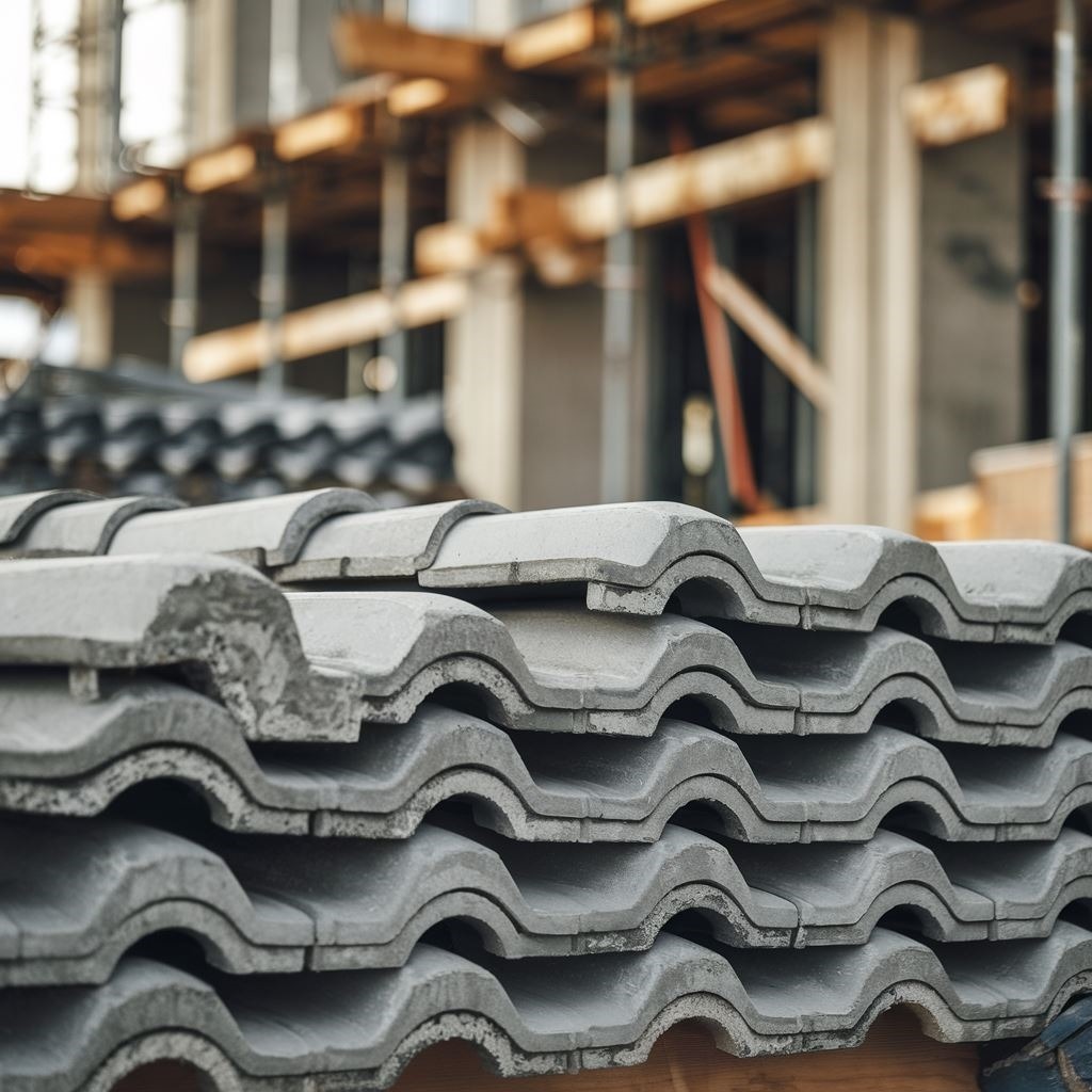 dachówka betonowa z bliska