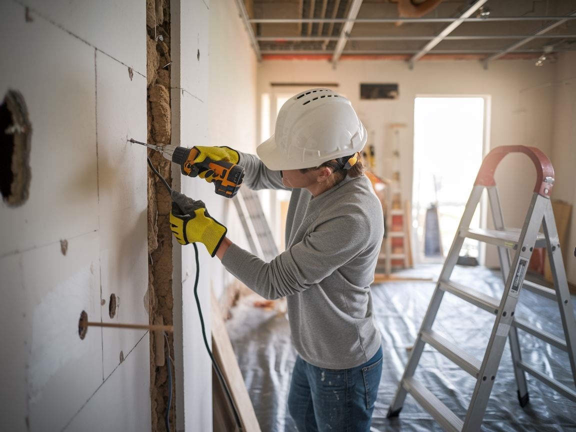 elektryk łączy kable