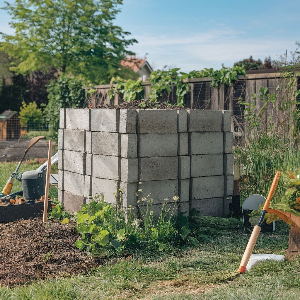 kompostownik z płyt betonowych
