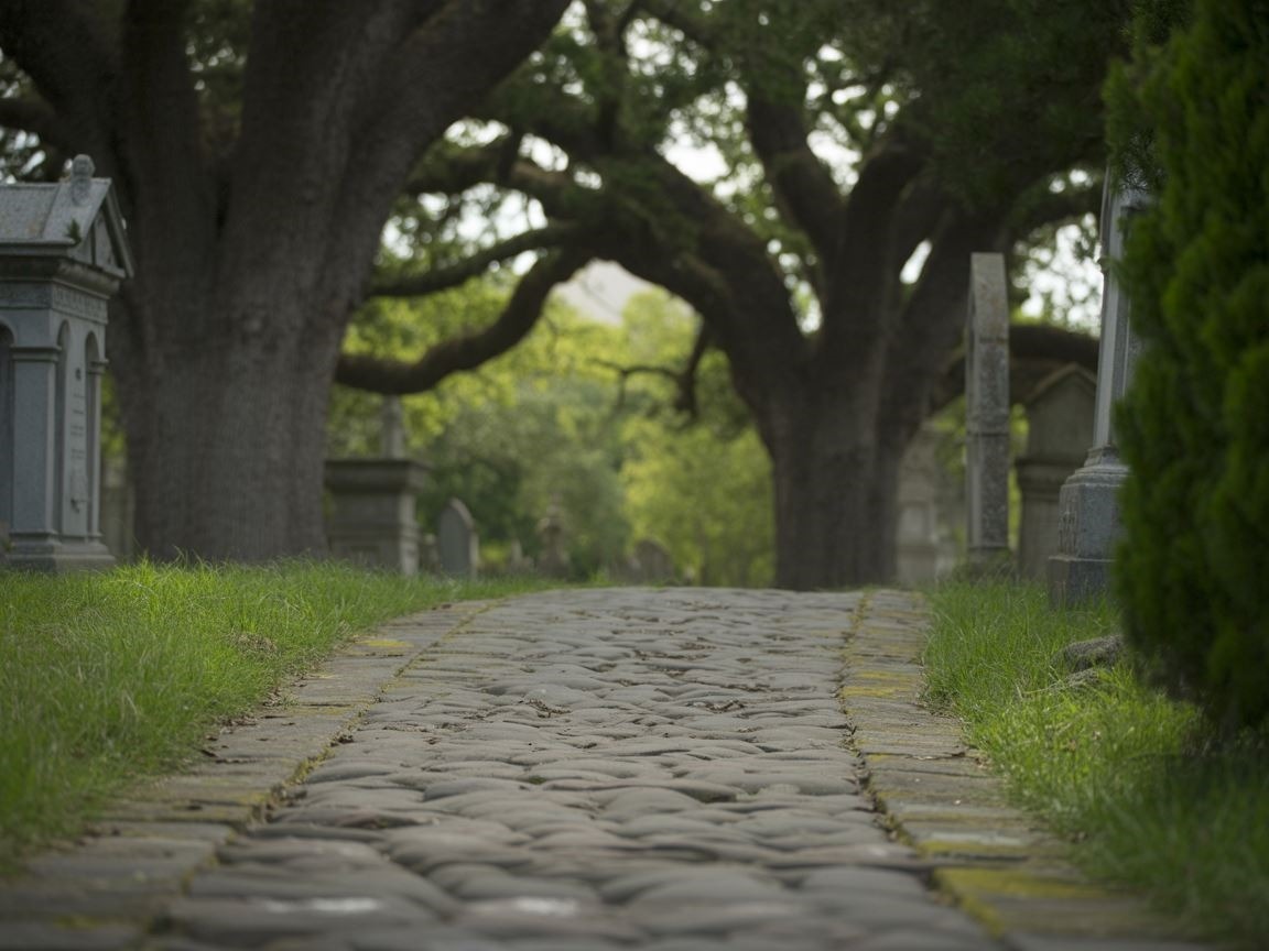 kostka granitowa na cmentarzu