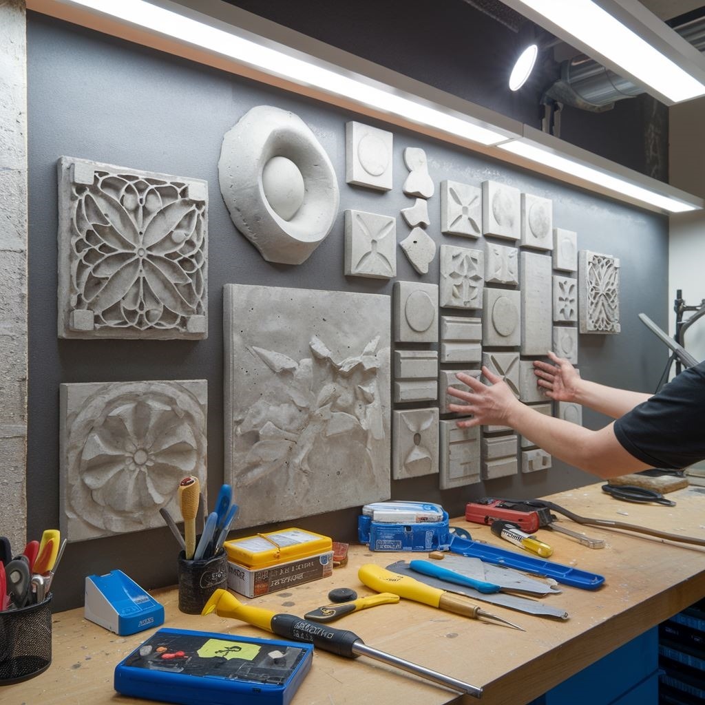 montaż dekoracyjnych płytek betonowych