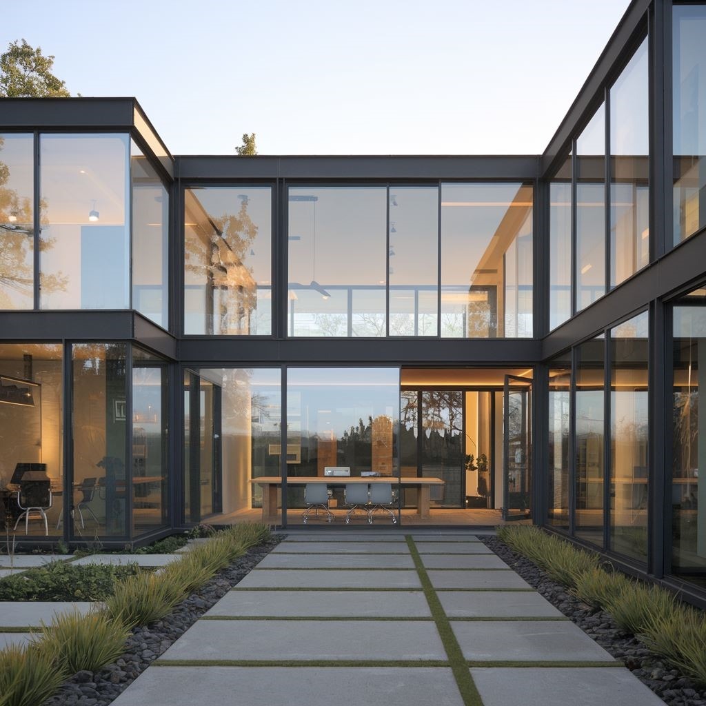 projekt domu z dużymi oknami