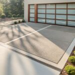 Podjazd do garażu z solidnej kostki brukowej