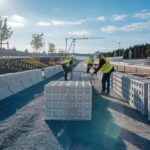 Profesjonalny montaż ogrodowej palisady betonowej