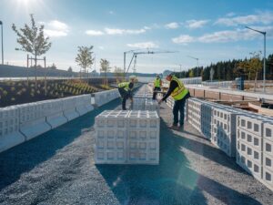 Profesjonalny montaż ogrodowej palisady betonowej
